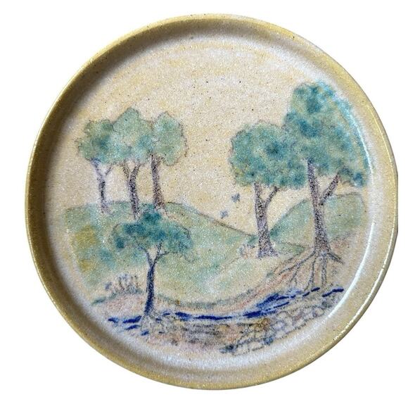 Norma Lathrop Studio Other - Norma Lathrop Studio Trees Pottery Decorative Plate Signed & Dated 2000 Hawaii